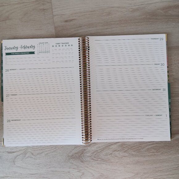 Bloom Planners 2025-2026 Floral Spiral Hard Cover Motivational Monthly Weekly - Picture 3 of 15